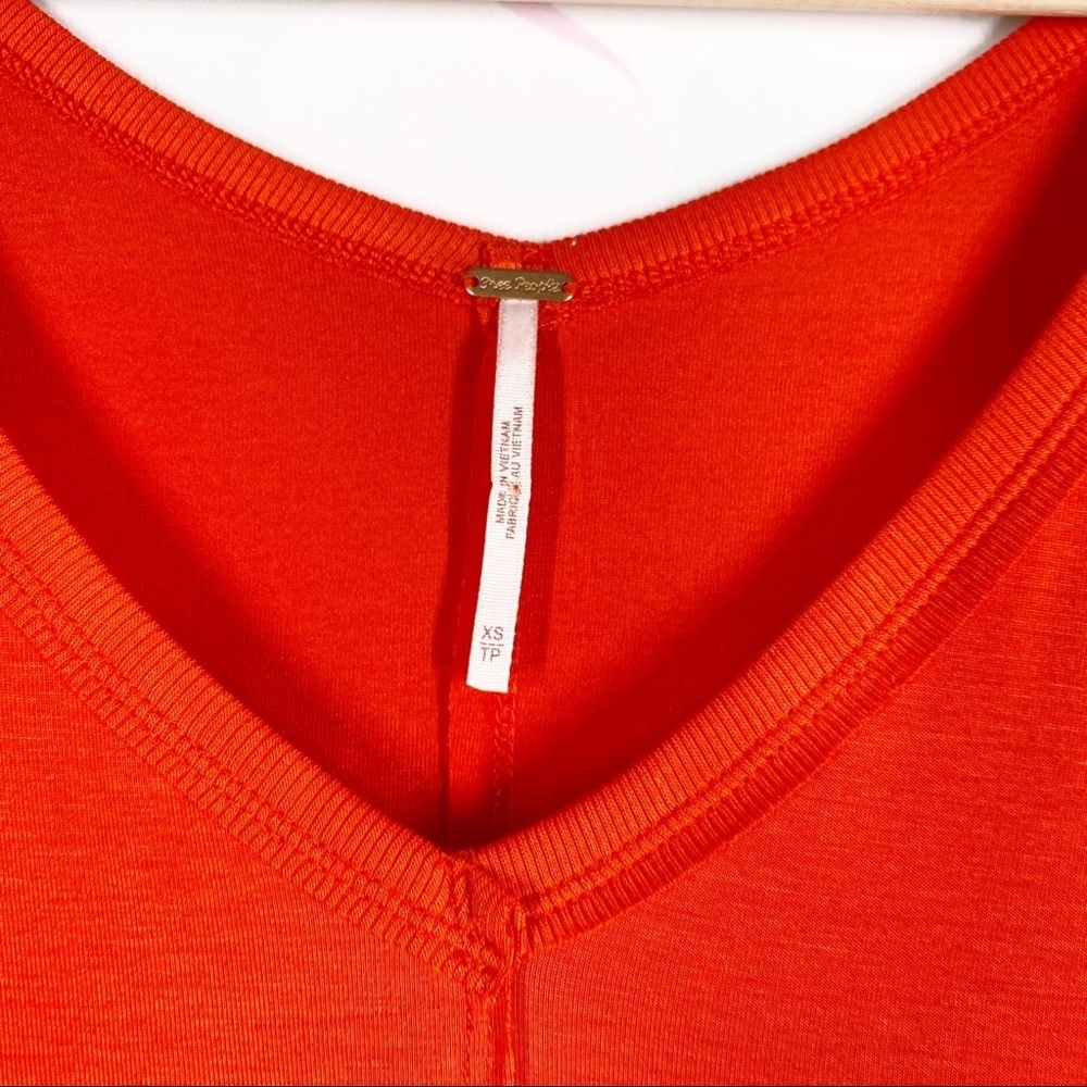 NWT Free People Moonshine Love Glare Orange Long Sleeve Tunic Top XS - Picture 8 of 14